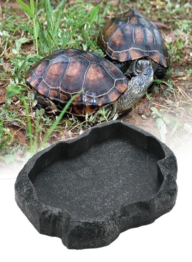Moofey Tortoise Water Dish, Resin Snake Water Bowl, Reptile Food Feeding Dish for Tortoise, Lizard, Iguana, Frog, Snake, Pet, Amphibian - Image 5